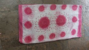 Pink Floral Saree
