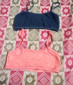 Stylish Layered Bralette Tops Set of 2 (Navy Blue)