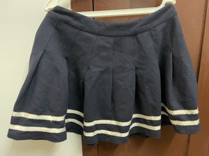 Navy Pleated Mini Tennis Skirt