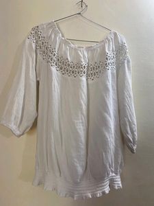 White Casual Top