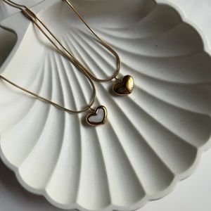 Reversible Heart ❤️ Pendant Necklace Anti-tarnish