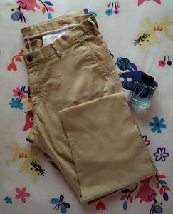 Beige Casual Pants