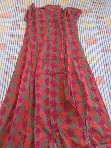 Printed Red Kurta