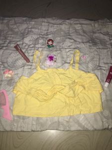 Cute Yellow Ruffle Top