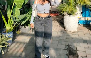 Ribbed Button-Up Crop Top