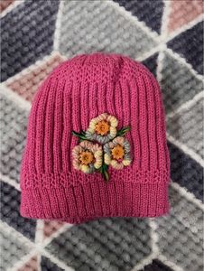 Floral Woollen Cap