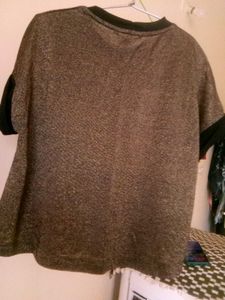 Party Wear Crop Top (Golden)