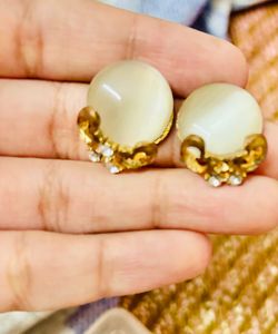 Vintage Button Earrings