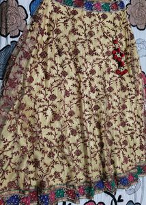 Mahroon Golden Lehenga