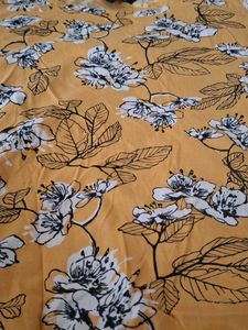 &#34;Floral Mustard Yellow Casual Top – Lightweight &amp;