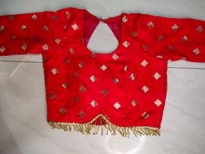 Beautiful Red &amp; Cream Lehanga Choli