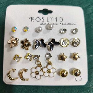 11 Stud Earrings Set