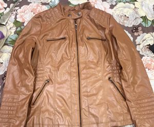 Brown Faux Leather Jacket
