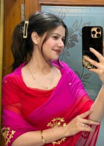 Elegant Red &amp; Pink Saree