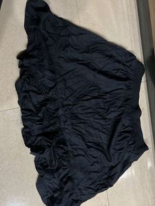 Black Ruffled Mini Skirt