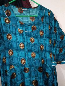 Elegant Blue Printed Kurta