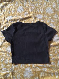 Cutout Black Crop Top