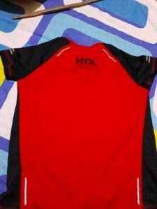 HRX RUNNING Red &amp; Black Athletic T-Shirt