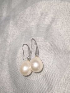 Green Button-Down Top With Earrings