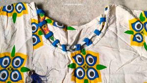 Floral Print Kurti with Tassels