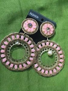 Pink Fashion Earrings