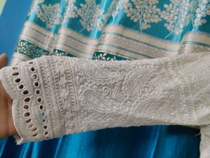 White Chikankari Embroidered Kurta Set
