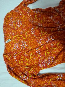 Floral Print Ruffle Top