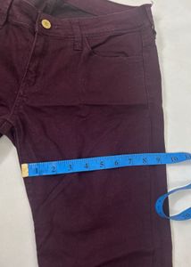 mango maroon jeans