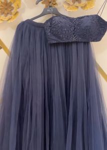 Elegant Navy Blue Lehenga Choli