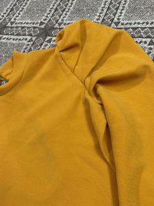 Mustard Puff Sleeve Top