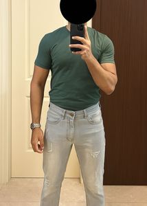 Jack N Jones Ripped Light Wash Denim Jeans