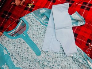 Sky Blue Chikenkari Kurta. 🩵