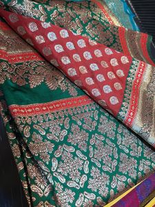 Silk Brocade Fabric Saree