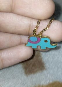 Elephant Charm Gold Chain
