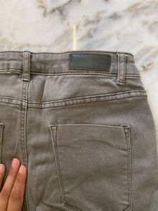 Grayish Green Denim Jeans