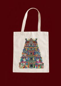 Temple Print Tote Bag