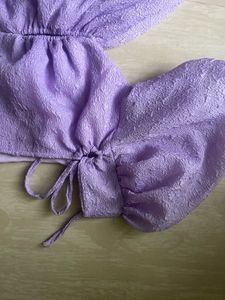 Lavender Puff Sleeve Dress