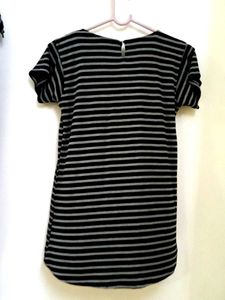 Striped Top with Button Detail