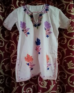 Original Kashmiri Chicken Kurti Top(Quote Your Off
