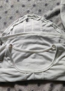 Curved Hem White Top