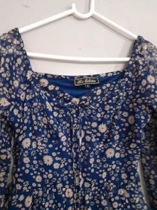 Rue Collection Floral Blue Dress