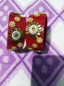 Red & Gold Bangle Set