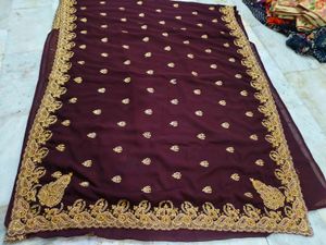 Coffee Brown Saree With Beautiful 🤩 Work