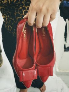 Red Heels with Bow
