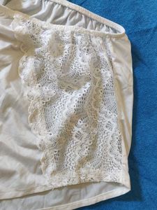 White Lace Trim Briefs
