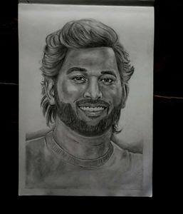 Sketch Of MS Dhoni