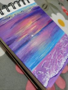 Aesthetic Pastel Beach Side Painting