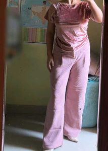 Pink Velvet Co-ord Set