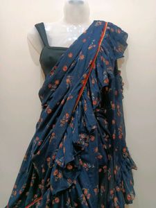 Fluffy Frill Saree
