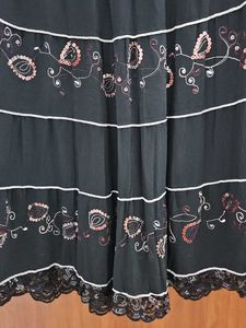 Whimsical fairycore/boho Embroidered Skirt